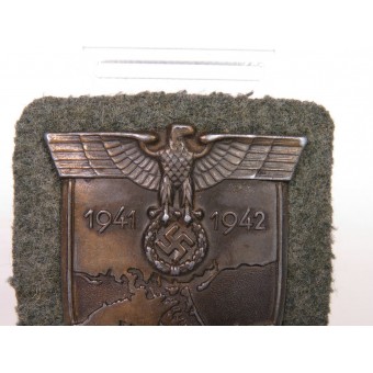 Krim 1941-1942 sleeve shield, bronzed steel. Espenlaub militaria