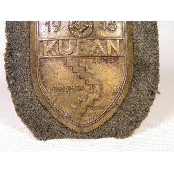 Kuban escudo de la manga 1943, buen estado, de acero bronceado. Espenlaub militaria