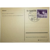 Tarjeta postal de primer día Tag der Briefmarke. 11. Januar 1942 Stuttgart