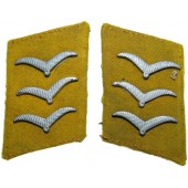 Lengüetas de cuello de personal de vuelo o paracaidistas de la Luftwaffe para obergefreiter
