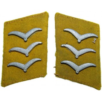 Luftwaffe Flying Personnel of Paratroopers Collar Tabs voor Obergefreiter. Espenlaub militaria