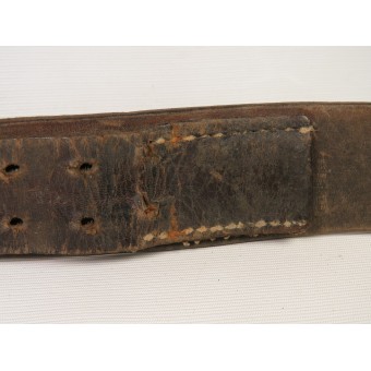 WW2 Combat ceinture en cuir Luftwaffe avec boucle en acier du fabricant - Ebberg & Co., Lüdenscheid. Espenlaub militaria