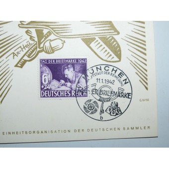 Tag der Briefmarke. 11. Januar 1942 Einheit der deutschen Organizzazione Sammler-München. Espenlaub militaria