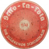 Una lata de chocolate alemán Scho-ka-Kola. Noviembre de 1943 para la Wehrmacht