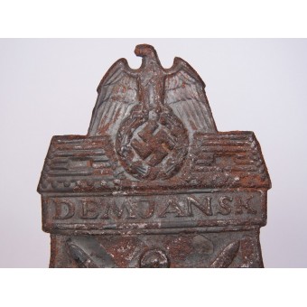 Demyansk Sleeve Shield 1942. Staal. Slagveld gevonden. Espenlaub militaria
