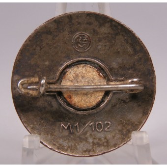 HJ Shooting Badge - Skyttemärke i silver, märkt RZM M1/102. Espenlaub militaria