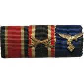 Luftwaffe ribbon bar for three awards: EK, KVK,  4 y. service