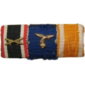 Ribbon bar for the KVK w/swords, service in WH, Westwall
