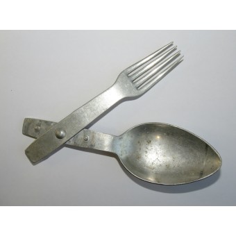 German soldiers spoon-fork WW2 issue. GK & F40. Espenlaub militaria