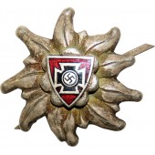 NS-Reichskriegerbund NSRKB distintivo per berretto tradizionale con stella alpina Gau Hochland