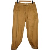 Тропические брюки Luftwaffe DAK, изготовленные из хлопкового материала  песочного цвета