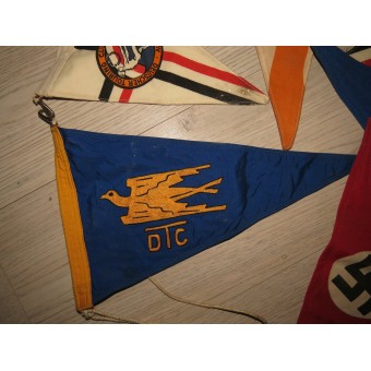 3er Reich Juego de 5 banderines Deutscher Touring Club - DTC. Espenlaub militaria