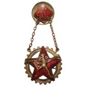 Distintivo pronto per il lavoro e la difesa anno 1931-36, realizzato da Mondvor CIK USSR VSFK