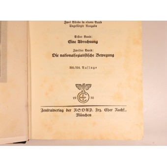 Adolf Hitlers bok Mein Kampf. Bröllopsgåva Südtondern-Neukirchen-området. Espenlaub militaria