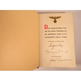 Adolf Hitler, Mein Kampf. An Oberdonau area wedding edition 1938. Espenlaub militaria