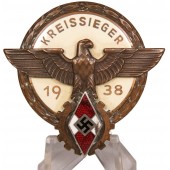 Гитлерюгенд Ehrenzeichen Kreissieger im Reichsberufswettkampf 1938