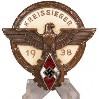 HJ Ehrenzeichen Kreissieger im Reichsberufswettkampf 1938 G.B. Espenlaub militaria