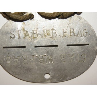 Dog Tag SS Wach-Bataillon Prag. Espenlaub militaria