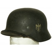Стальной шлем образца 1940 года EF 66/21849 однодекальный