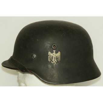 Стальной шлем образца 1940 года EF 66/21849 однодекальный. Espenlaub militaria