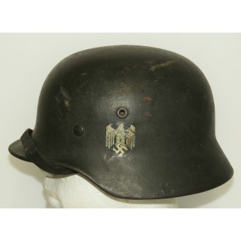 M 1940 EF 64/22701 stalen helm, enkel sticker. Espenlaub militaria
