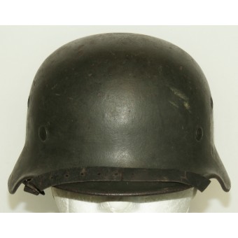 M 1940 EF 64/22701 Casco de acero, calcomanía simple. Espenlaub militaria