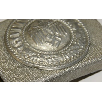 Wehrmacht aluminum two-piece buckle with separately mounted medallion. Espenlaub militaria