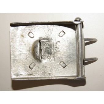 Wehrmacht aluminum two-piece buckle with separately mounted medallion. Espenlaub militaria