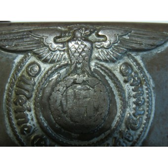 Denazified Waffen SS steel buckle. Espenlaub militaria