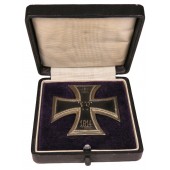 Iron Cross, First Class 1914. One-piece made. Cased