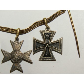 Miniature Award Pendant with Three Decorations. Espenlaub militaria