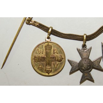 Miniature Award Pendant with Three Decorations. Espenlaub militaria