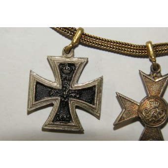 Miniature Award Pendant with Three Decorations. Espenlaub militaria