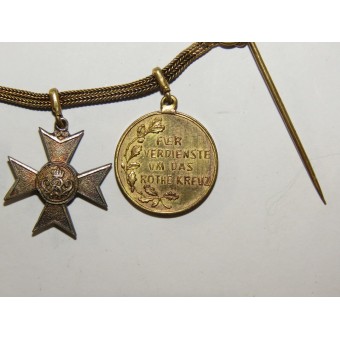 Miniature Award Pendant with Three Decorations. Espenlaub militaria