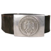 Hitlerjeugd Leren Riem met Aluminium Gesp en Motto 