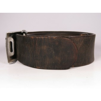 Hitler Youth Leather Belt with Aluminum Buckle and Motto Blut und Ehre!. Espenlaub militaria