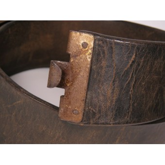 Hitler Youth Leather Belt with Aluminum Buckle and Motto Blut und Ehre!. Espenlaub militaria