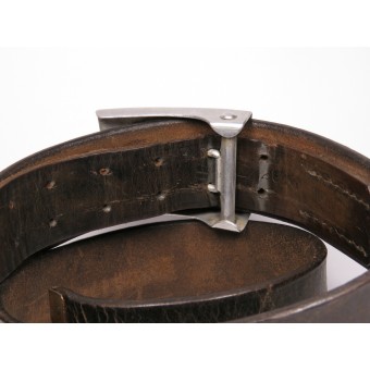 Hitler Youth Leather Belt with Aluminum Buckle and Motto Blut und Ehre!. Espenlaub militaria