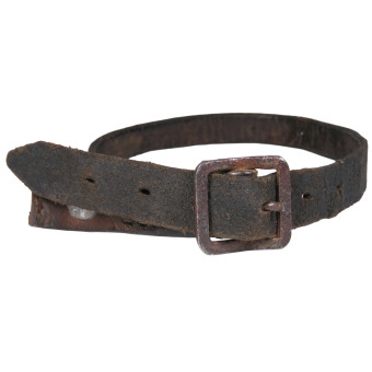 Кожаный подбородочник для немецкого шлема 1942 года. Espenlaub militaria