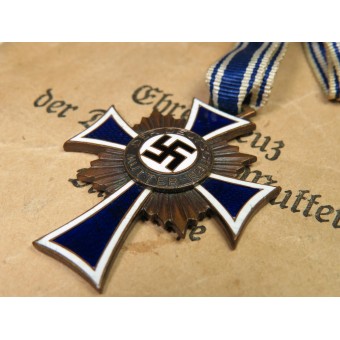 Ehrenkreuz der deutschen Mutter in Bronze mit Umschlag. Donner.. Espenlaub militaria