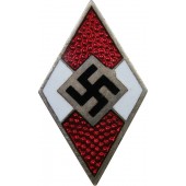 HJ, Hitler Jugendin jäsenmerkki, varhainen tyyppi.