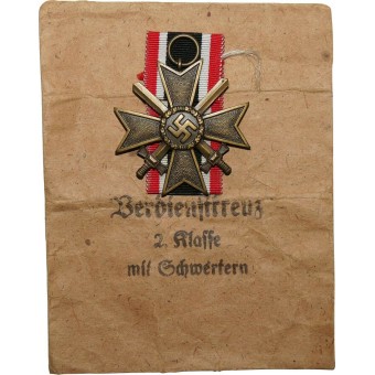 Kriegsverdienstkreuz with swords Carl Poellath with envelope. Espenlaub militaria