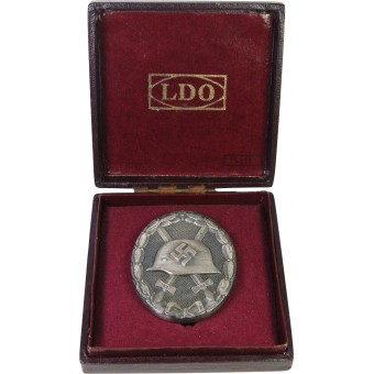 Wound badge in Silver 1939 LDO L/11 with case. Espenlaub militaria