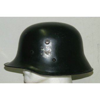 Black Austrian M 16 Polizei steel helmet. Espenlaub militaria