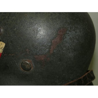 M 35 Wehrmacht Heer double decal helmet in field rough camo. Espenlaub militaria
