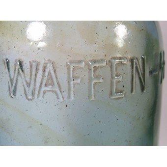 Waffen SS Mineralwasser Glasflasche. Espenlaub militaria