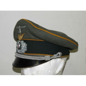 Sombrero de visera Wehrmacht caballería con el águila tradicional “Schwedter Adler”. Espenlaub militaria