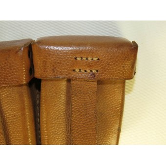 DAK or Luftwaffe brown leather ammo pouch for Kar 98. Espenlaub militaria