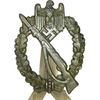 Infanteriesturmabzeichen (ISA), insigne dassaut dinfanterie, classe dargent. Die fusil frappé. Espenlaub militaria