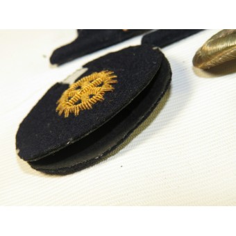 Kriegsmarine Ingenieur, Navy Engineer Insignia Set. Schouderplanken, insigne en adelaar in de handel.. Espenlaub militaria